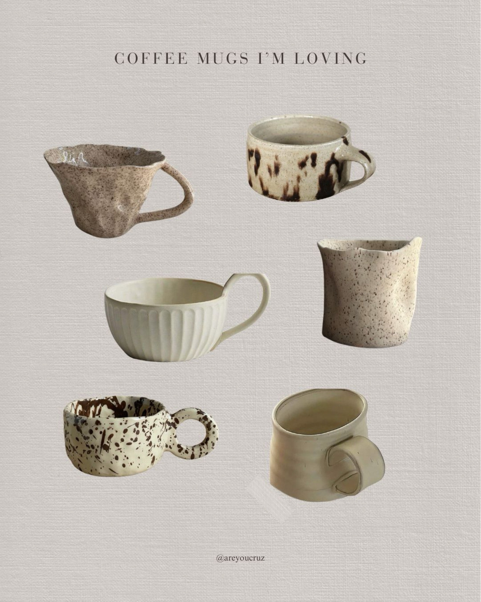 Neutral coffee mugs - ceramic - Nordic - contemporary coffee mugs - kitchen- organic decor 

#LTKfindsunder100 #LTKhome #LTKfindsunder50