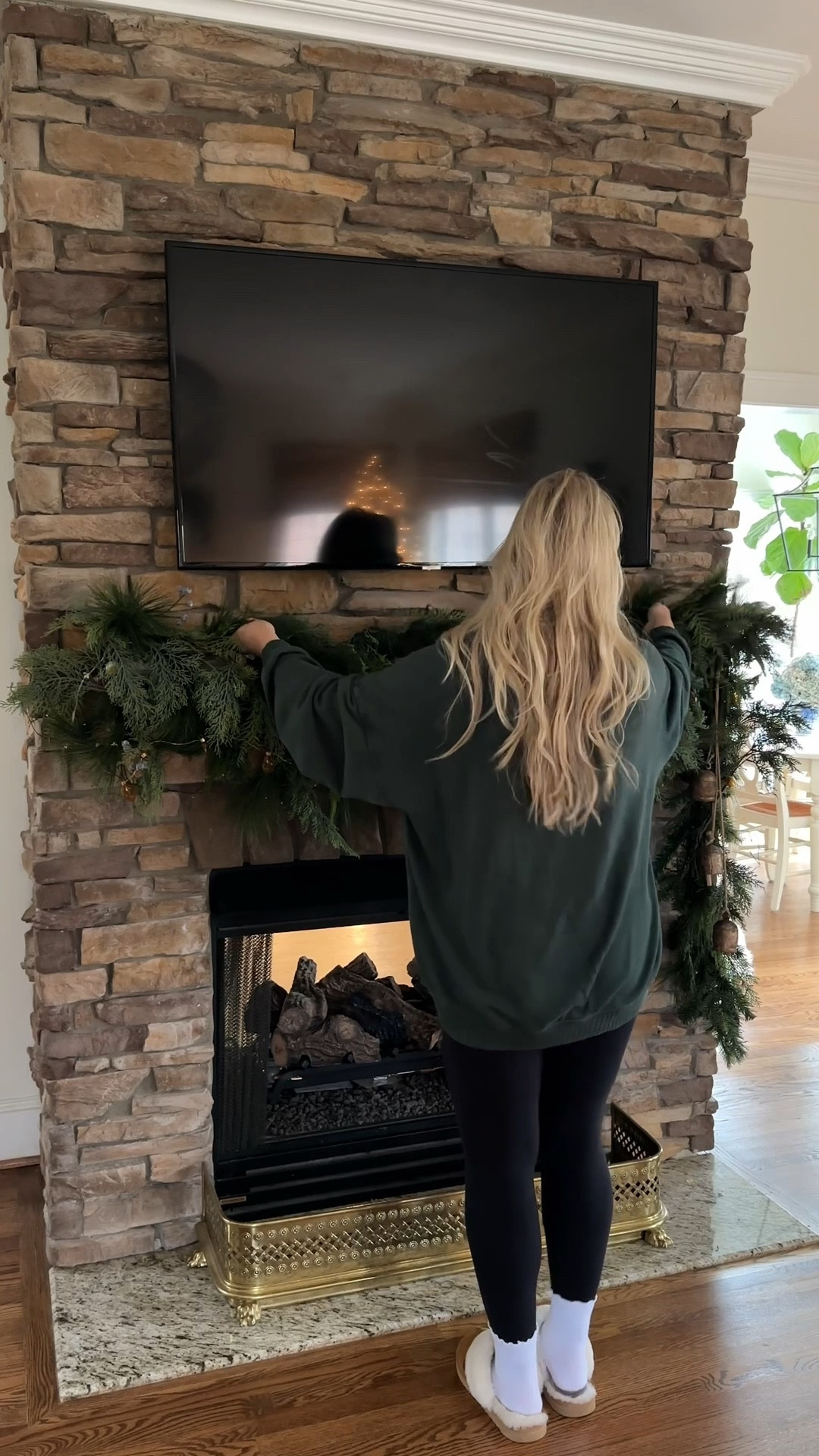 Turning my living room into a Ralph Lauren Christmas. Time to decorate the fireplace mantle. 

#LTKHoliday #LTKHome #LTKFindsUnder50