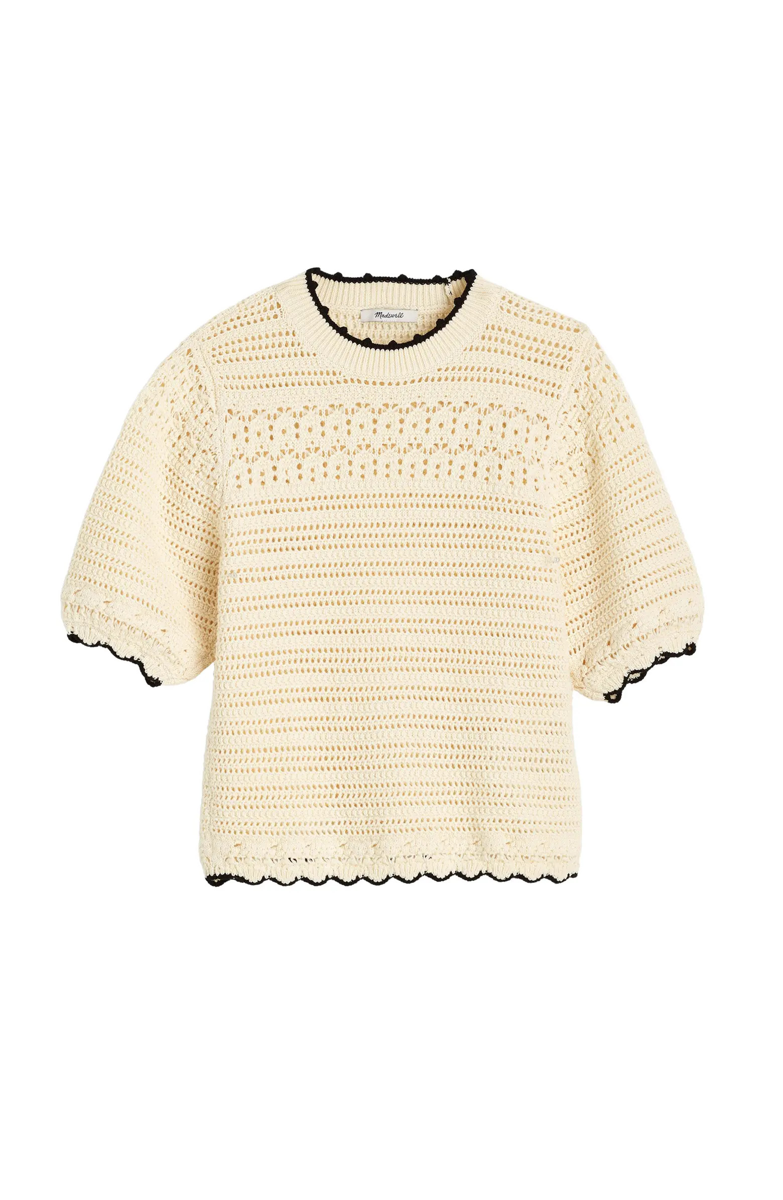 Puff-Sleeve Cotton Sweater T-Shirt | Nordstrom