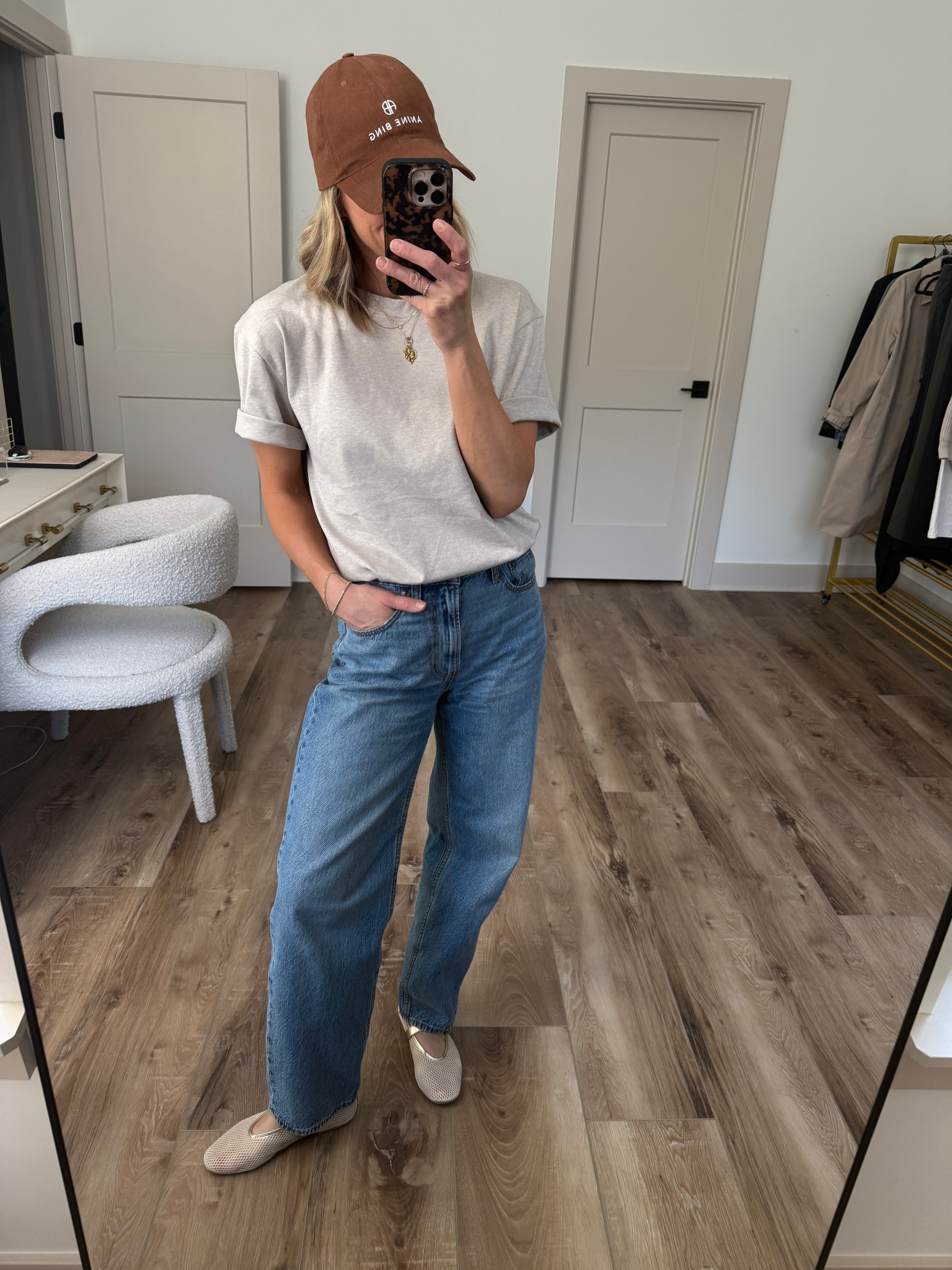 Wearing 25/regular jeans, XS tee, flats tts

#LTKootd #LTKOver40 #LTKgrwm