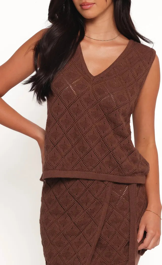 Palma Pointelle Sleeveless Cotton Sweater | Nordstrom