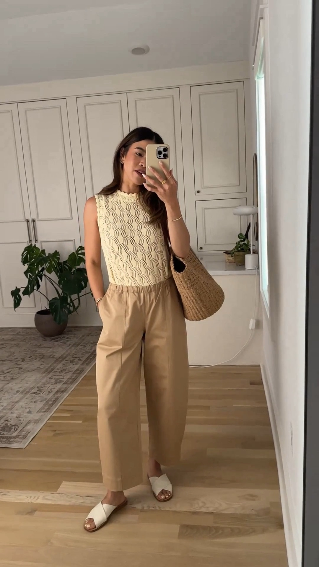 Sizing info:
•Yellow lace tank size XS 
•Tan pants size 2XS in Hourglass Tan

petite fashion, get dressed with me, outfit inspiration, ootd, nashville outfit, Nashville influencer, petite style, vacation style, casual outfits, mom style, petite pants, spring outfits, spring outfit info, spring pants, spring outfit idea, spring top, spring bag, spring tank, spring shoes, summer pants, petite pants, cropped pants, aritzia pants, 

 @Aritzia 

#LTKootd #LTKWorkwear #LTKPetite