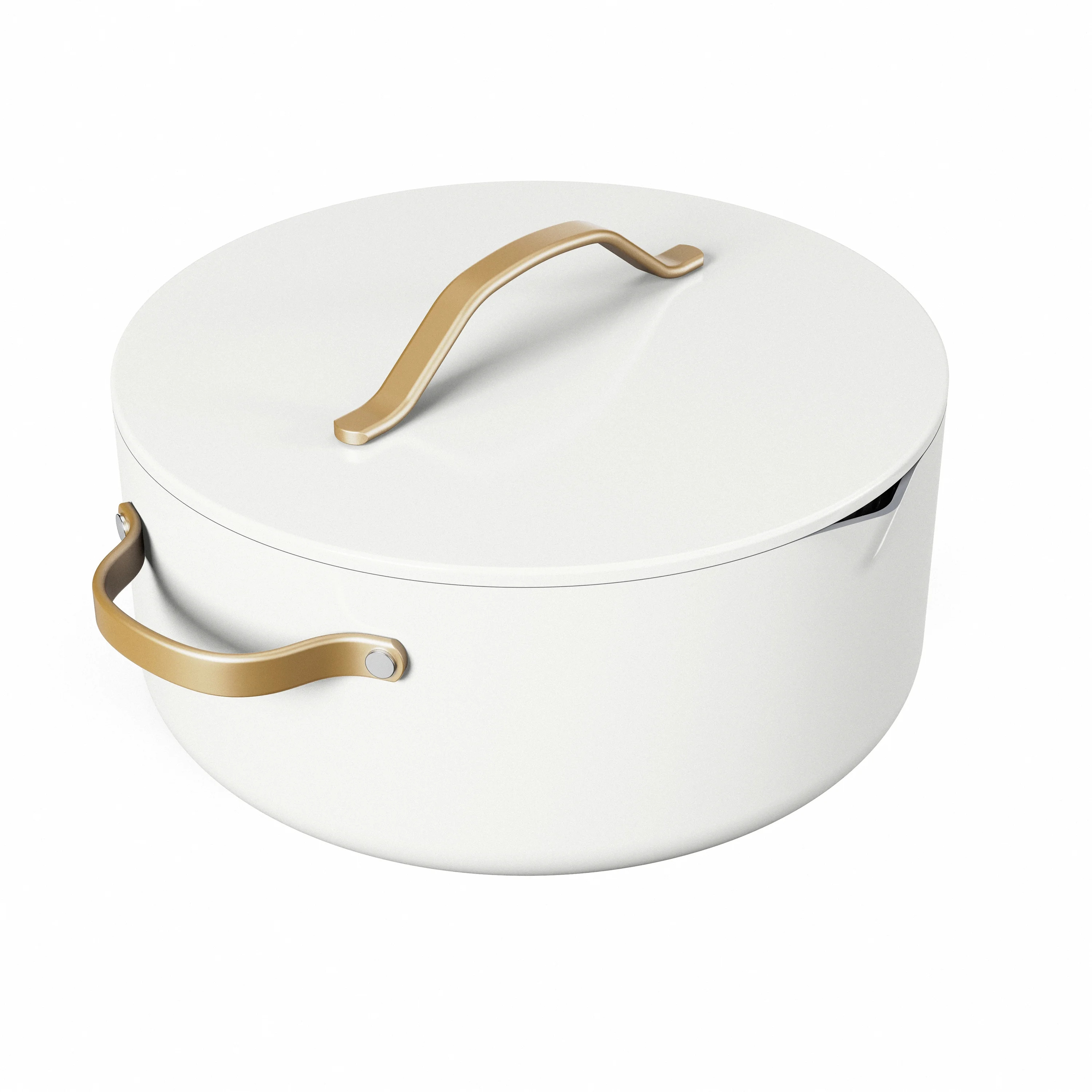 Beautiful 8 Quart Ceramic Non-Stick Stock Pot with Strainer Lid, White Icing by Drew Barrymore | Walmart (US)