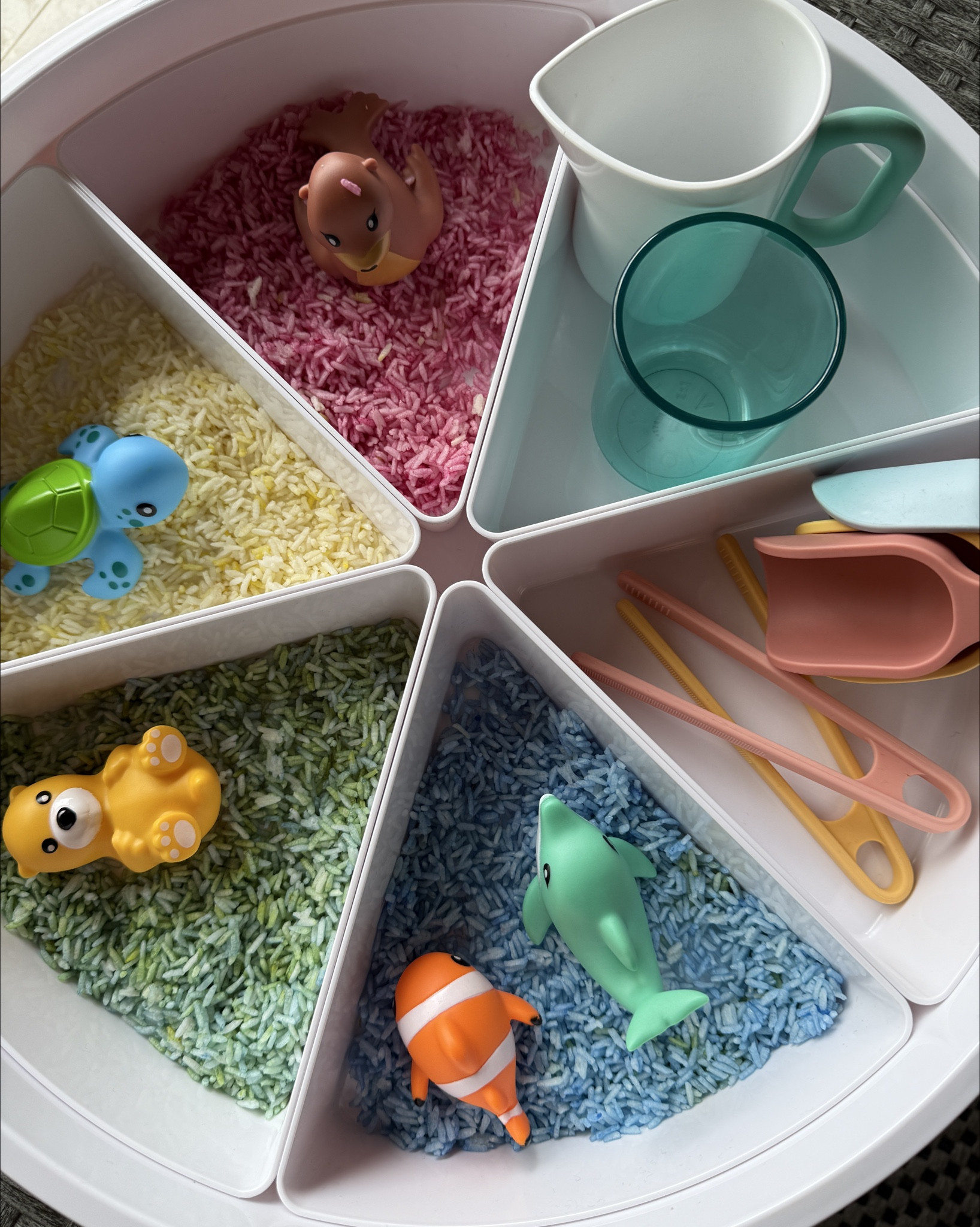 Sensory play for toddler🐢🐬🍚 
#sensoryplay

#LTKBaby #LTKFamily #LTKKids