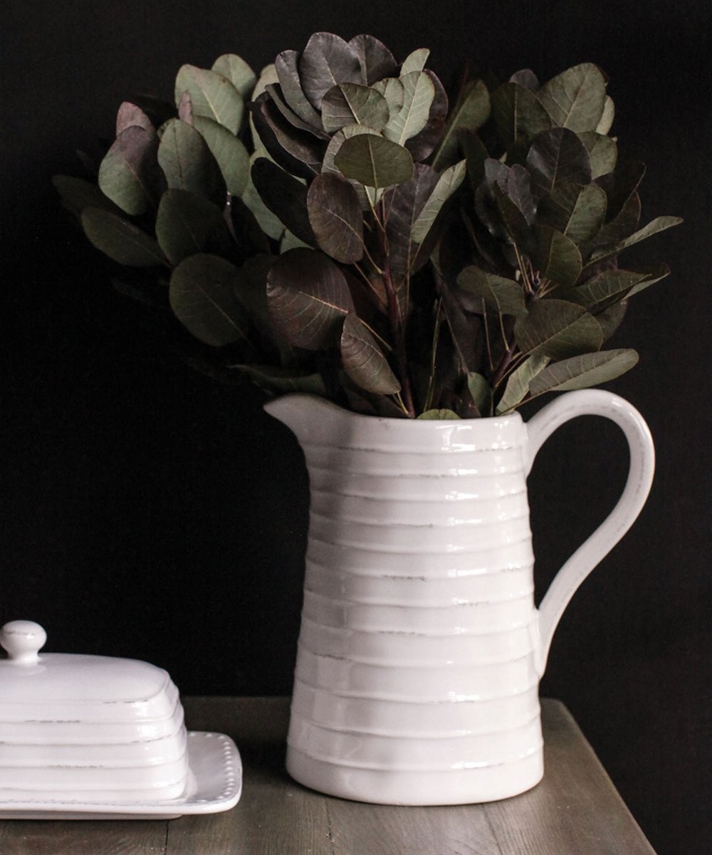 Creative Co-Op Pitchers - White Dolomite Pitcher | Zulily