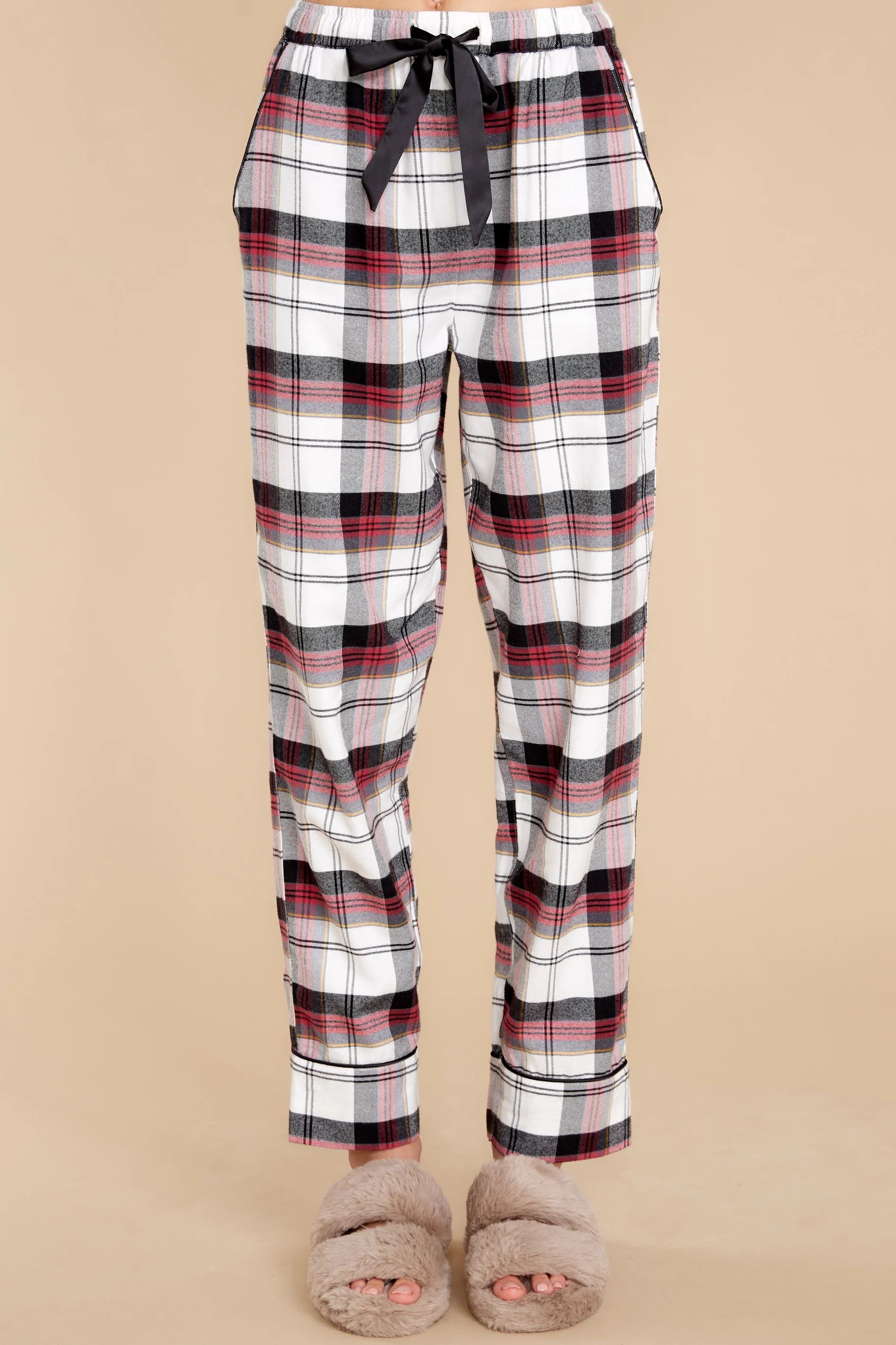 Dream State Vanilla Ice Plaid Pajama Pants | Red Dress 