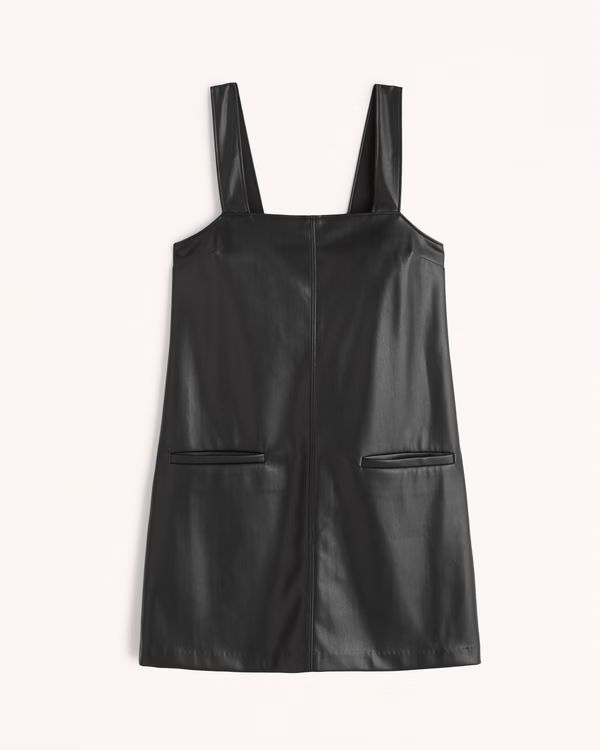 Vegan Leather Shift Mini Dress | Abercrombie & Fitch (US)