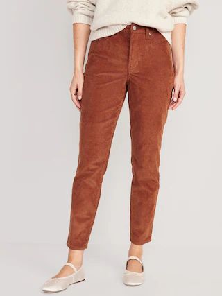 High-Waisted OG Straight Corduroy Ankle Pants for Women | Old Navy (US)