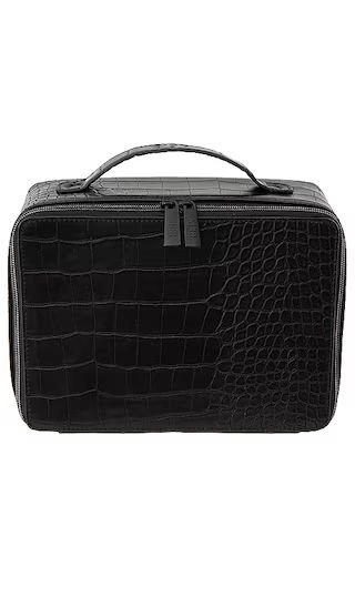 Cosmetic Case in Black Croc | Revolve Clothing (Global)