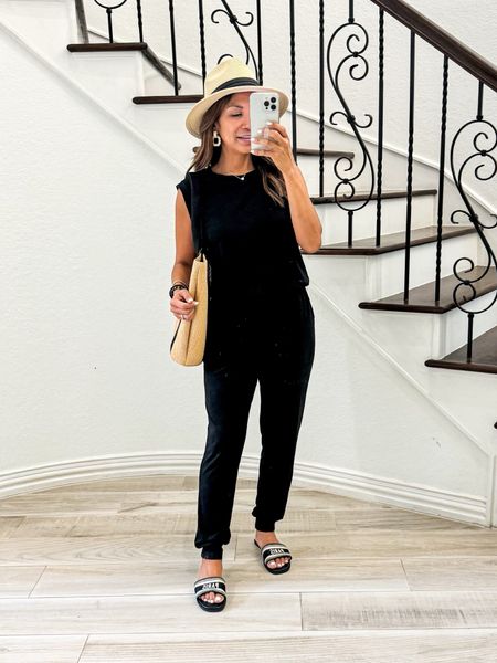 Versatile, great quality jumpsuit, also great for work or WFH outfit with the right accessories.
Jumpsuit in small fits tts. 
Look for vacation: sandals fit tts. straw hat, straw bag, sunnies all linked.
Amazon find, target find, Target style, vacation outfit, vacation style, airport outfit, travel outfit, travel style, workwear, work from home outfit, casual outfit, spring outfit, summer outfit, what to pack for Europe trip, resort wear. 


#LTKfindsunder50 #LTKover40 #LTKstyletip
