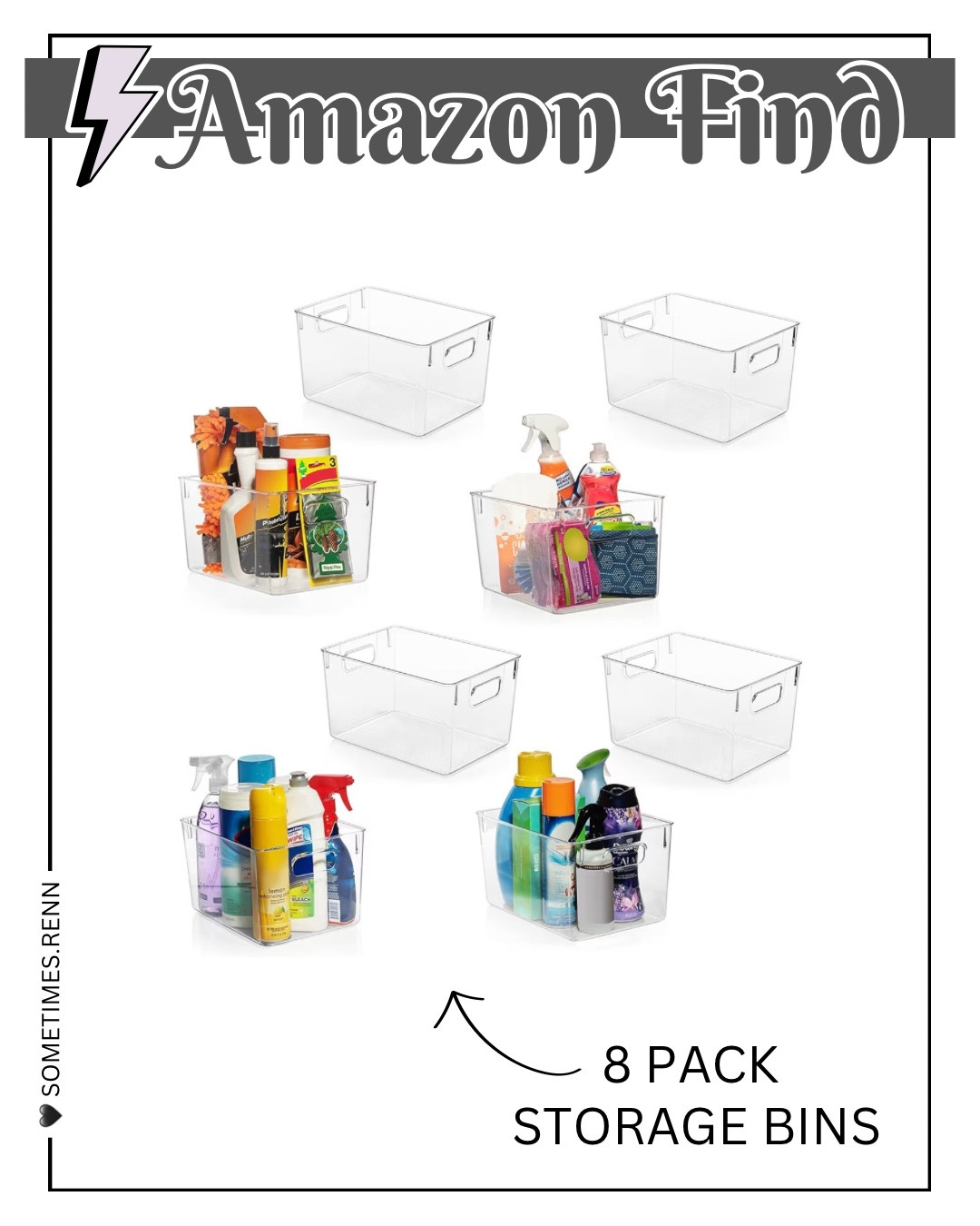 Clear storage bins - 2 set, 4 set, 6 set, or 8 set  

#LTKmomlife #LTKHome
