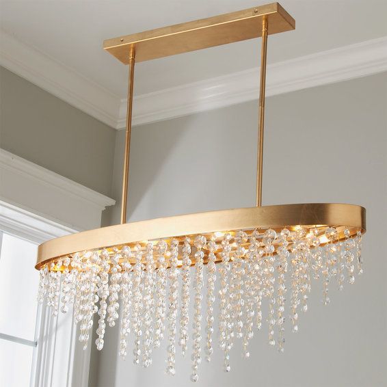 Cascading Crystals Island Chandelier - Oval | Shades of Light