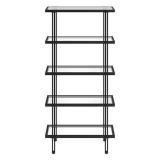 Inez 68 in. Blackened Bronze Bookcase | The Home Depot