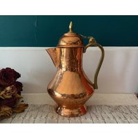 Hammered Copper & Brass Coffee, Tea Or Hot Chocolate Pot Vintage | Etsy (US)