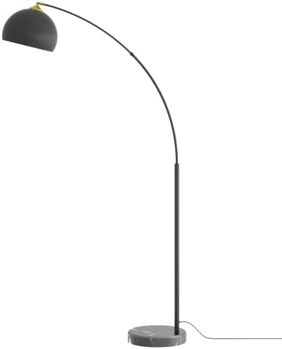 GETINLIGHT Inlight 66" Modern Black Metal Arc Floor Lamp with Inner Gold Metal Shade and Black Ma... | Amazon (US)