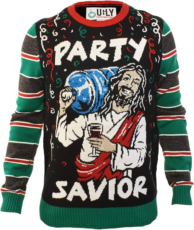 Ugly Christmas Party Classic Knitted Ugly Christmas Sweater for Men and Women - Funny Sweaters | Amazon (US)