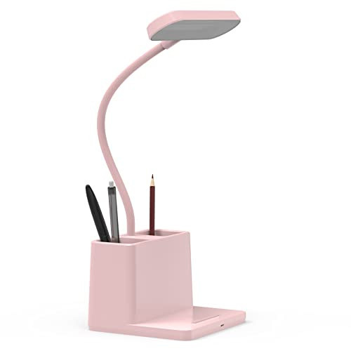 AXX Cute Desk Lamp, Pink Table Light for Women, Teen Girls, Adjustable LED, Small, Rechargeable, Battery Operated, Touch Control, Gooseneck, Home Office Accessories, College Dorm Essentials | Amazon (US)