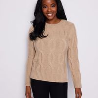 Camel Chunky Cable Knit Sweater | Sail to Sable