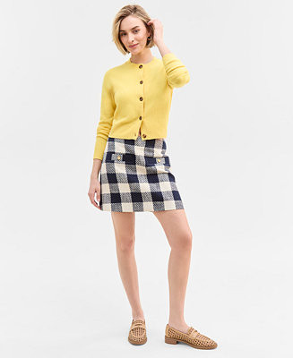 On 34th Women's Gingham Tweed Mini Skirt, Exclusively at Macy's - Macy's | Macy's