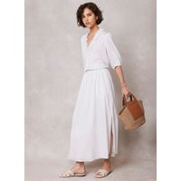 White Striped Maxi Skirt | Mint Velvet