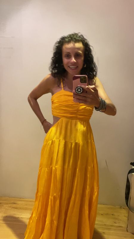 Anthropologie yellow dress with open back. Wearing size XS 5’3” 116lbs

#LTKwedding #LTKparties #LTKsalealert