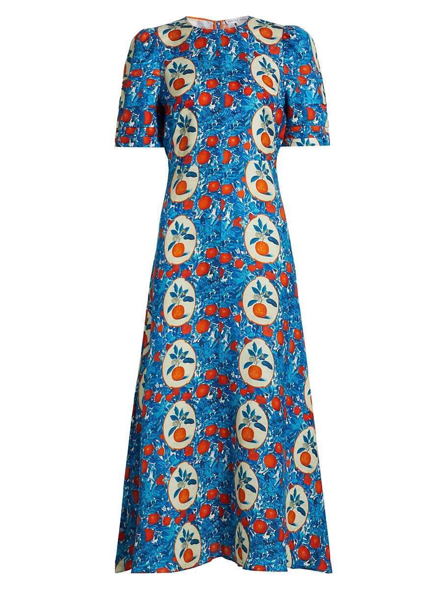Women's Casey Floral Maxi Dress - Orange Grove - Size 12 | Saks Fifth Avenue