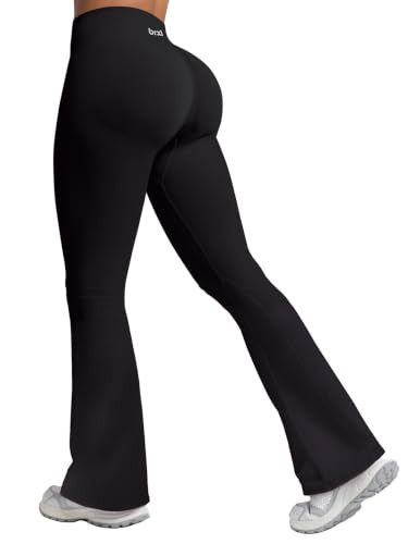 BRXL Mini Flare Booty Lifting Pants for Women 31'' Seamless Yoga Leggings | Amazon (US)