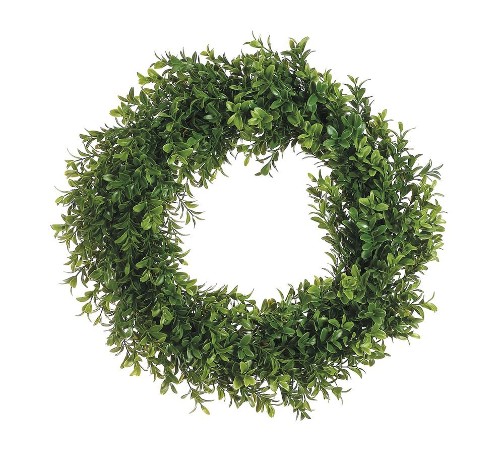 Faux Boxwood Wreath, 17" | Pottery Barn (US)