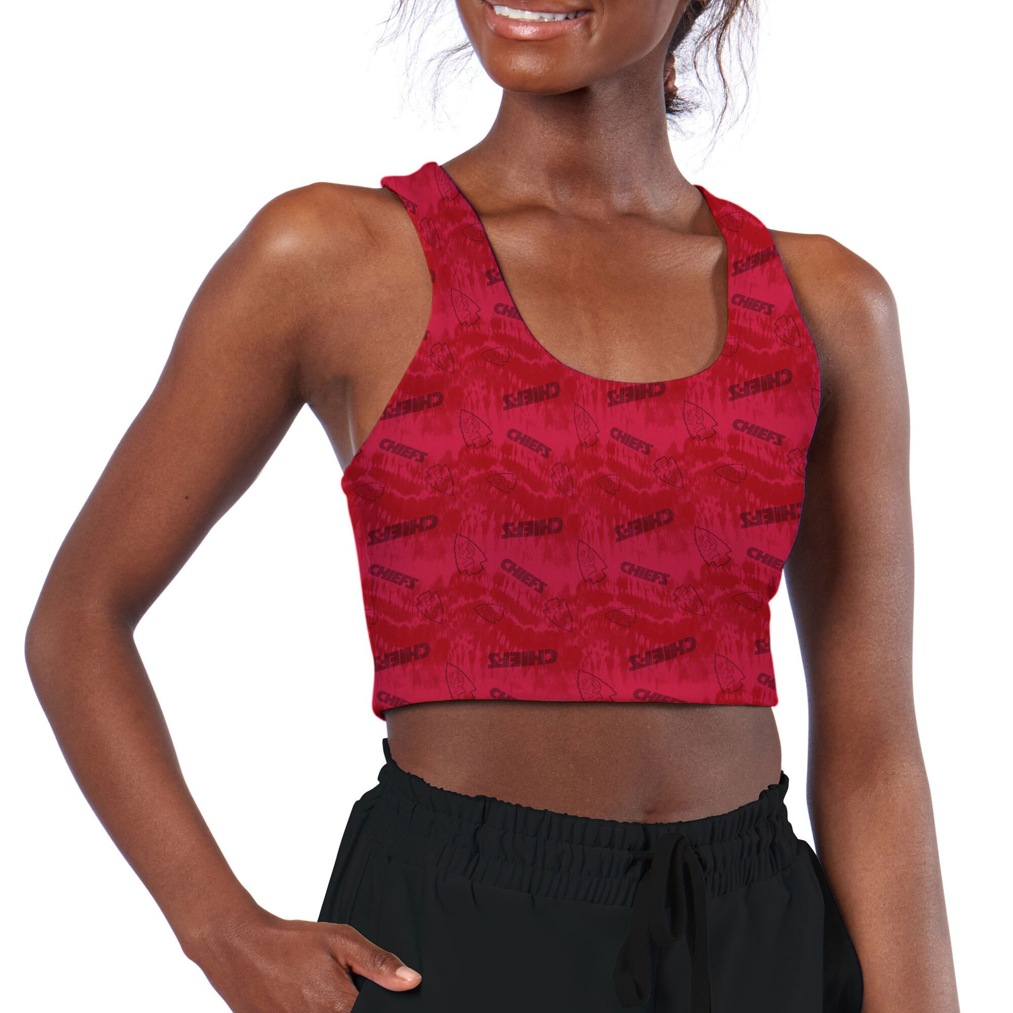 Women's Kansas City Chiefs Certo Charcoal Reversible Sports Bra | NFL Shop