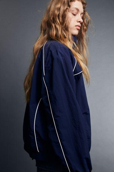 Nylon Windbreaker - Dark blue - Ladies | H&M US | H&M (US + CA)