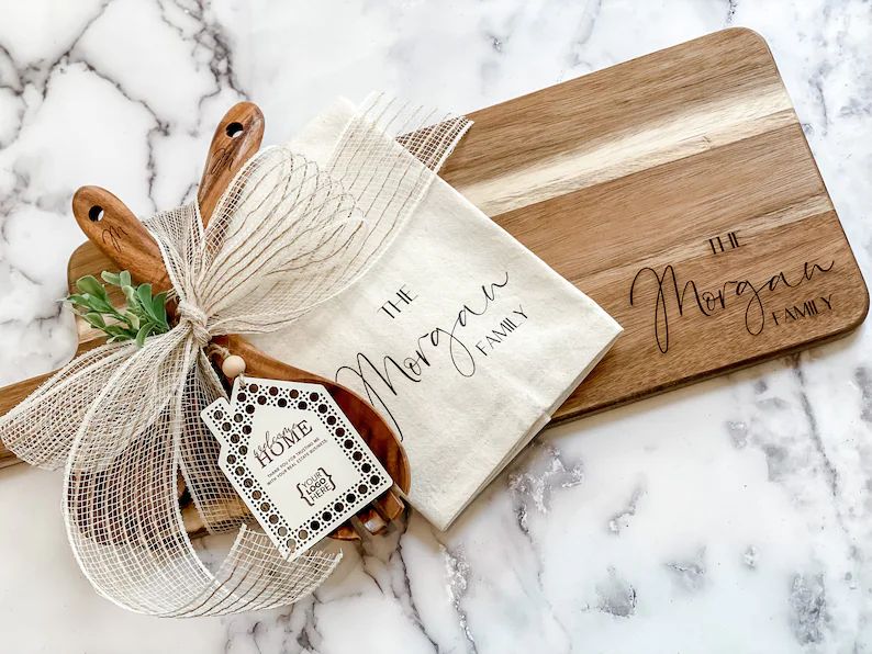 Housewarming Gift Basket, Real Estate Closing Gift Basket, Personalized Cheese Board Set, Custom ... | Etsy (US)