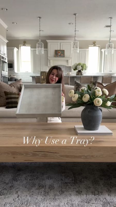 Why use a decorative tray when decorating a space?? when it comes to perfecting the art of vignettes, a decorative tray serves as an indispensable tool. An easy hack for coffee table styling! Read more about it on your blog 👉 www.beigewhitegray.net/enhancing-your-decor-with-decorative-trays/

#LTKVideo #LTKstyletip #LTKhome