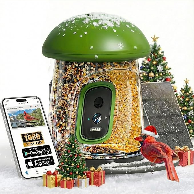 LONA Smart Bird Feeder with Camera - 2.5K Dual Lens, Solar Powered, Upgraded Dual Food Inlet, Lif... | Amazon (US)