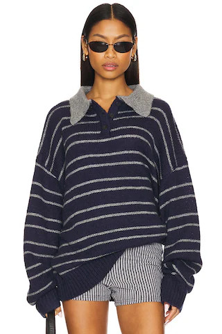 Prince Rugby Top in Moss Stripe | Revolve Clothing (Global)