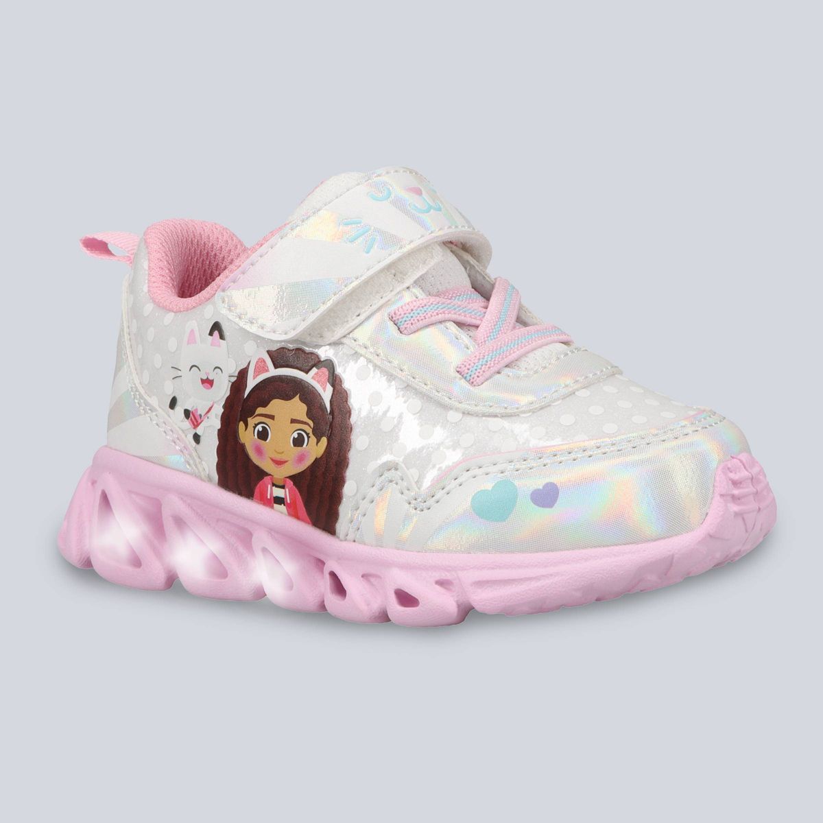 Toddler Girls' Gabby's Dollhouse Gabby Sneakers - Silver | Target