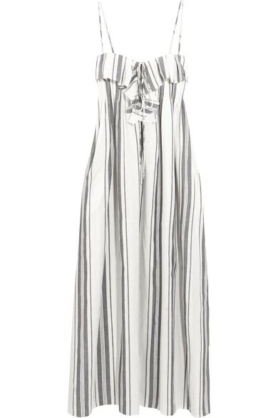 Mirinda striped linen and cotton-blend dress | NET-A-PORTER (US)