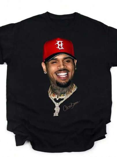 Viral C-Hris Brown Merch T-Shirt - | SHEIN