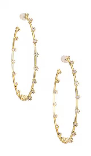 The Stardust Statement Hoops in Gold | Revolve Clothing (Global)