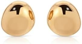 Ettika Gold Earrings For Women. Stud Earrings. Minimal Rounded Square, 18k Gold Or Rhodium Plated... | Amazon (US)