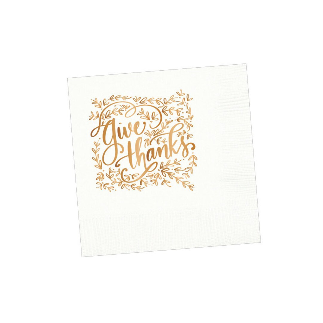 Napkins Give Thanks white - Etsy | Etsy (US)