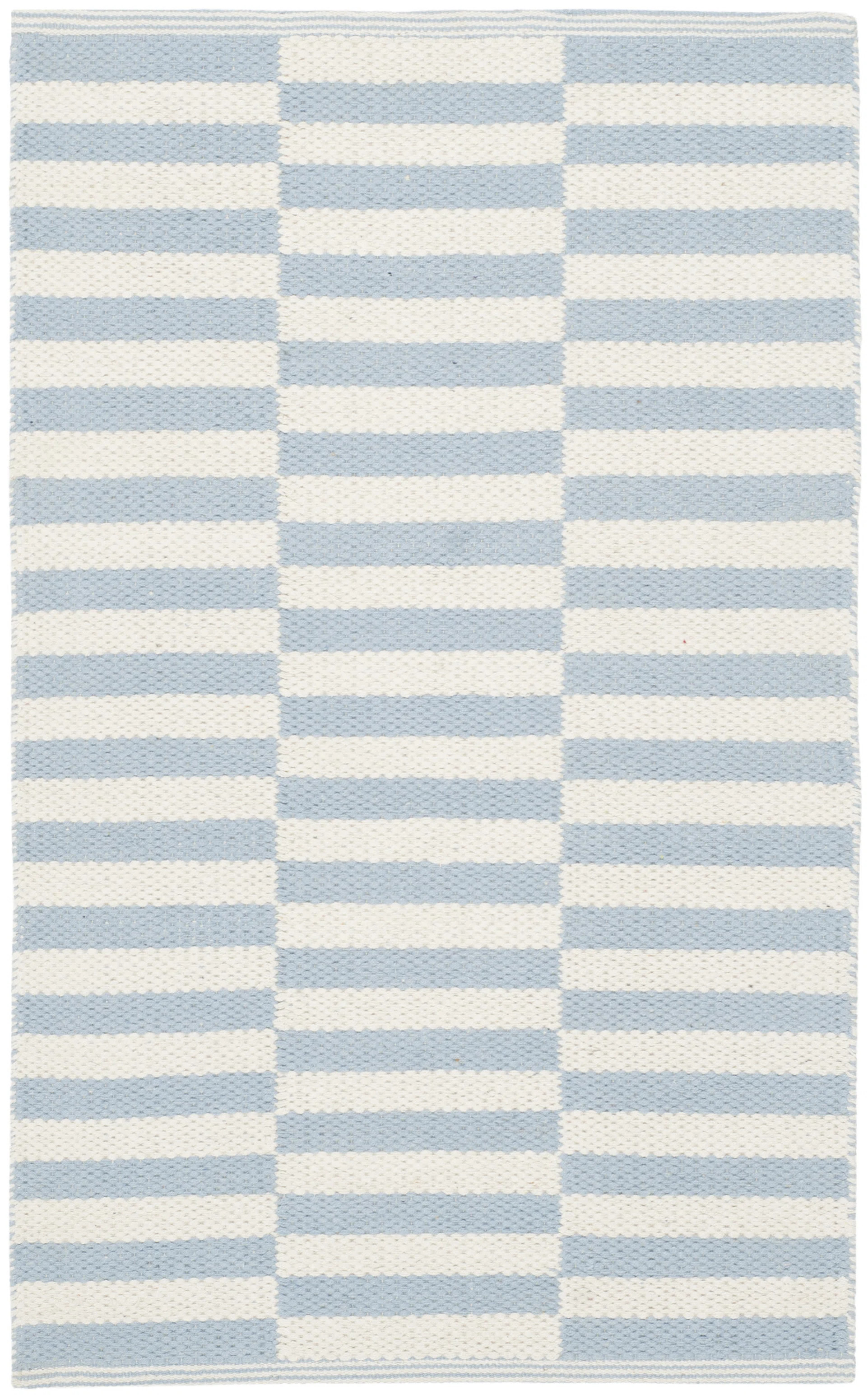 Orwell Handmade Flatweave Cotton Ivory/Light Blue Rug | Wayfair North America