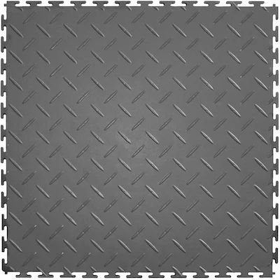 Perfection Floor Tile  Dark Gray 20-1/2-in x 20-1/2-in Diamond PVC Garage Floor (23.25-sq ft) (8... | Lowe's