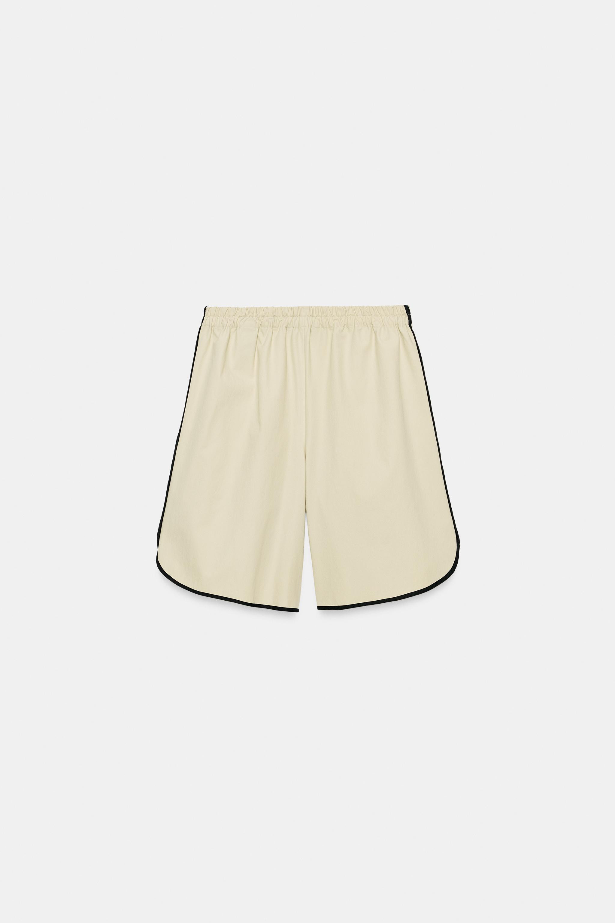 ZW COLLECTION CONTRAST BINDING BERMUDA SHORTS | Zara US
