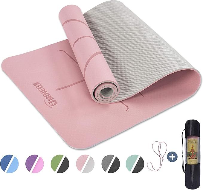 UMINEUX Yoga Mat Extra Thick 1/3'' Non Slip Yoga Mats for Women with Alignment Marks Eco Friendly... | Amazon (US)