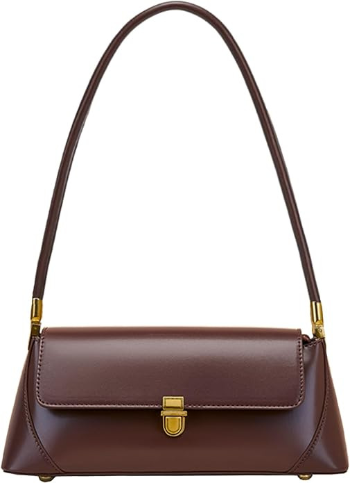 Vintage Shoulder Bags Small Purses for Women Brown Pu Leather Handbags Mini y2k Bag Shoulder Purs... | Amazon (US)