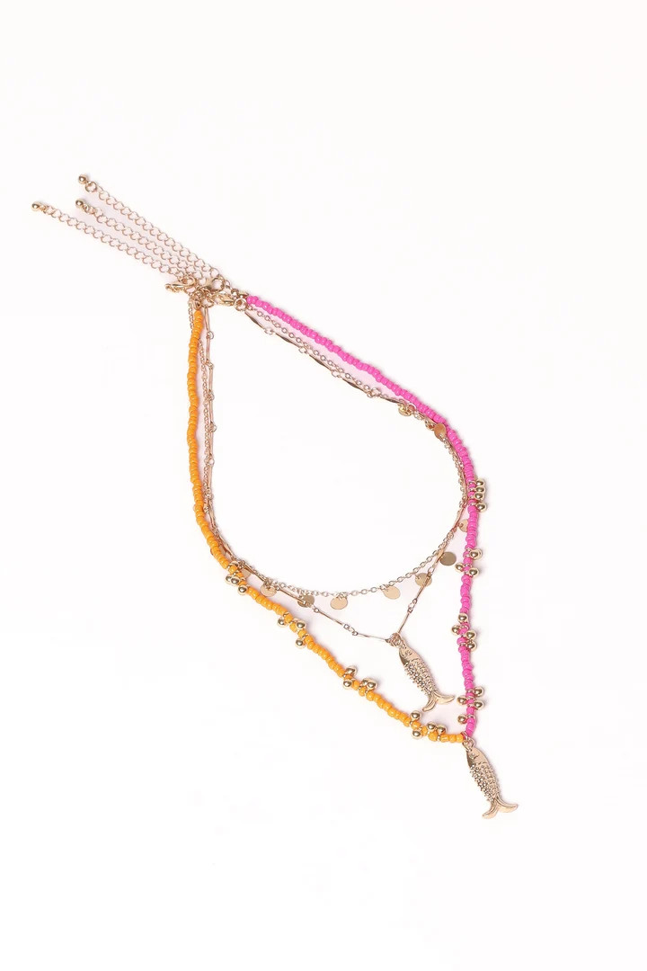Tatiana Necklace - Gold/Multi | Petal & Pup (US)
