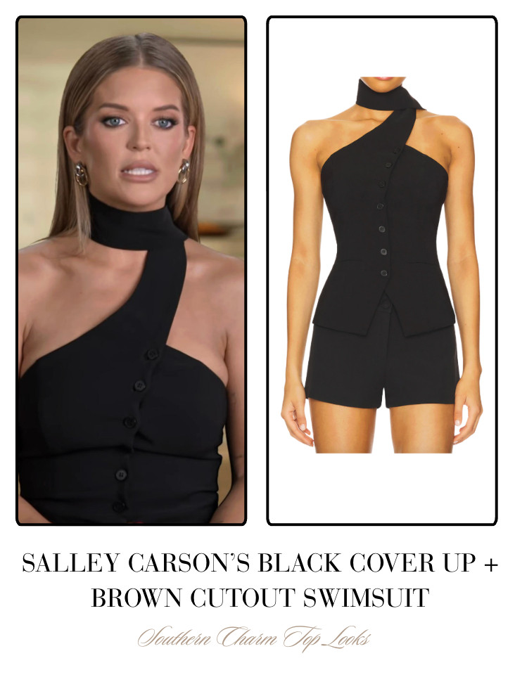 Salley Carson's Black Button Front Confessional Look 

 