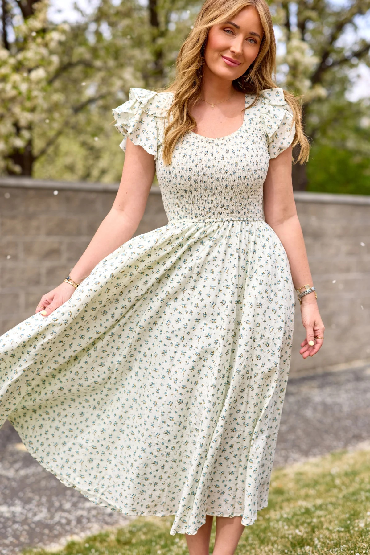 Hattie Dress in Madeline Blue | Ivy City Co