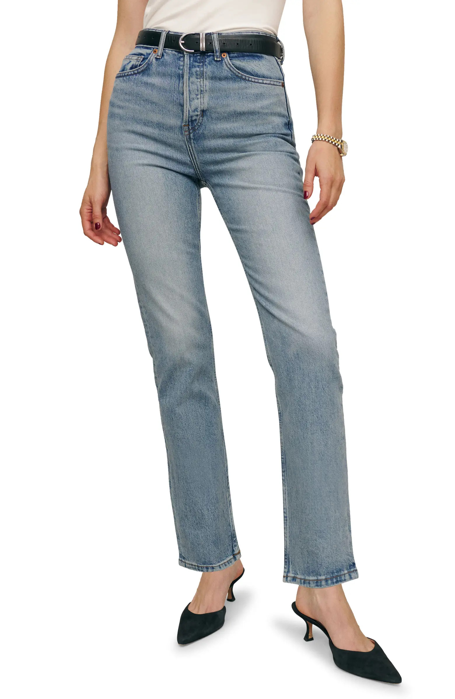 Cynthia High Waist Straight Leg Jeans | Nordstrom