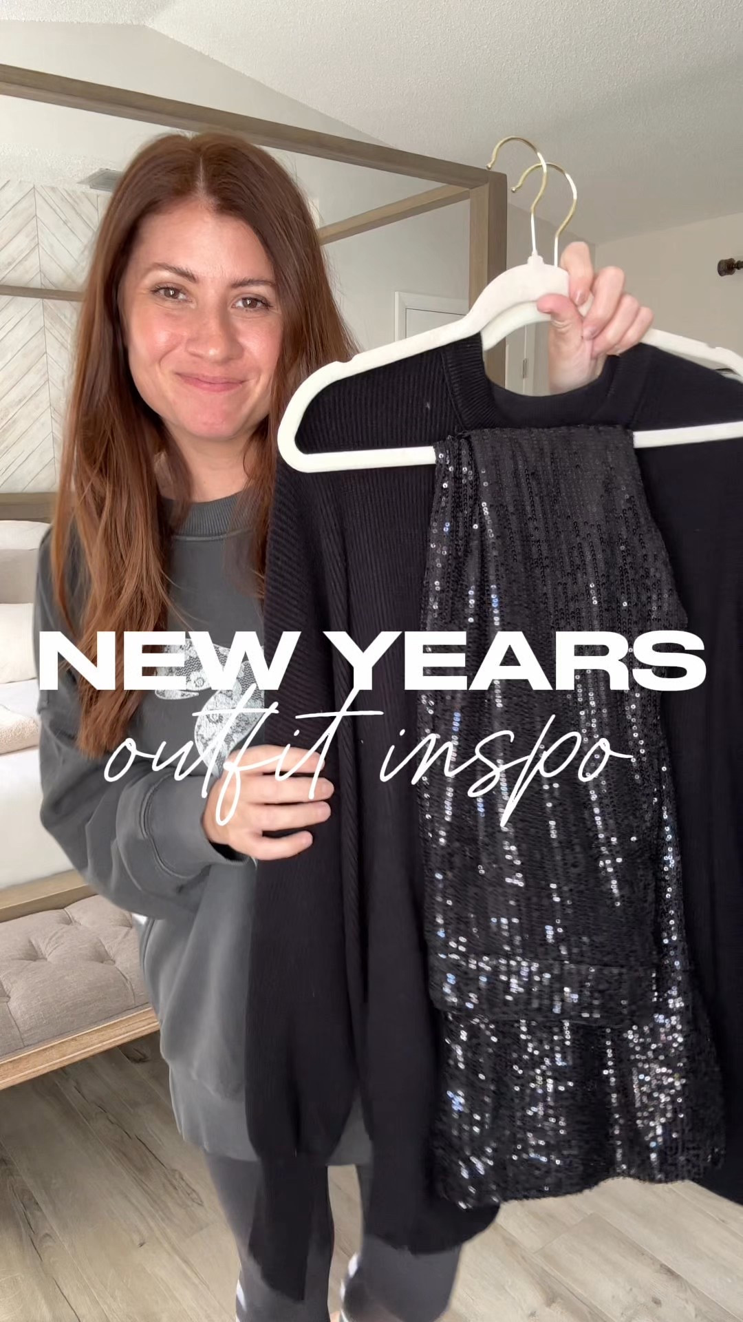 ✨C0mment SHOP✨

Cozy ✨ but make it sparkly ✨ This is my kind of New Year’s outfit—sparkly statement pants paired with an oversized sweater for an easy, elevated look . Effortless, comfy, and still festive 🥂

Follow @styledinasnap_ for more outfit inspo! 

Sizing + details are linked in LTK. 

Comment SHOP for the links! What are you wearing to ring in the new year? ✨

#AffordableFashion #NYEStyle #EasyOutfits #SparkleSeason #CozyChic #OutfitInspo #EverydayGlam #StyleOnABudget #NewYearsLook #ChicAndComfy

#LTKHoliday #LTKSeasonal #LTKOver40
